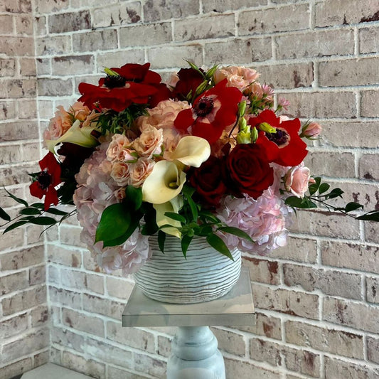 Blush and red garden |  Red flowers