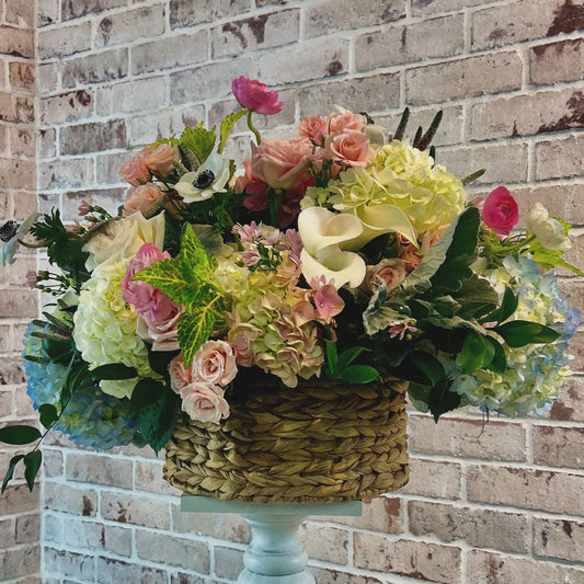Spring flower basket